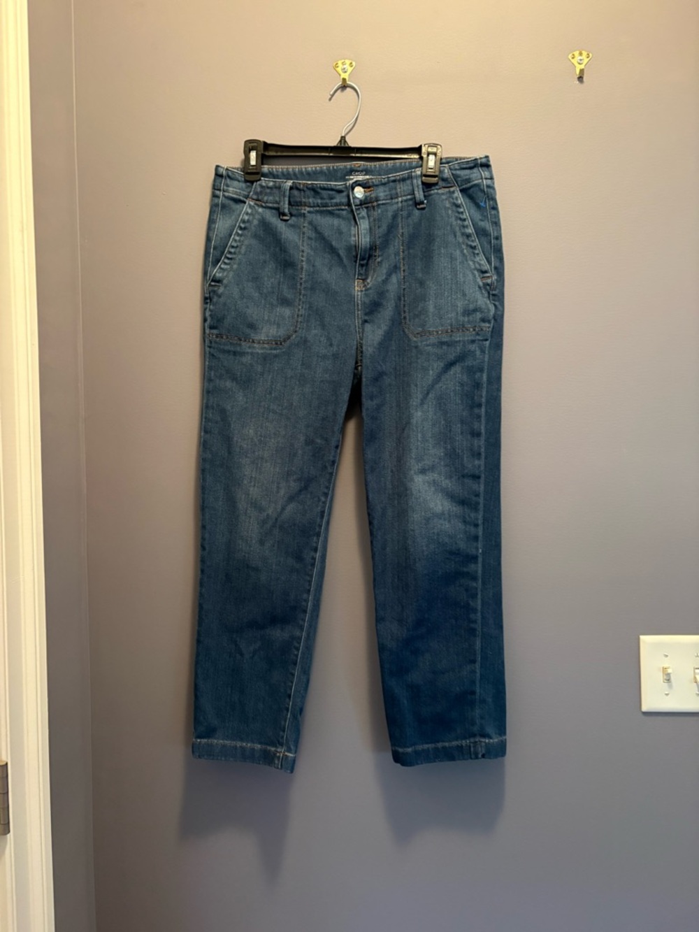 Chico's Mid-Blue Cropped Straight-Leg Jeans